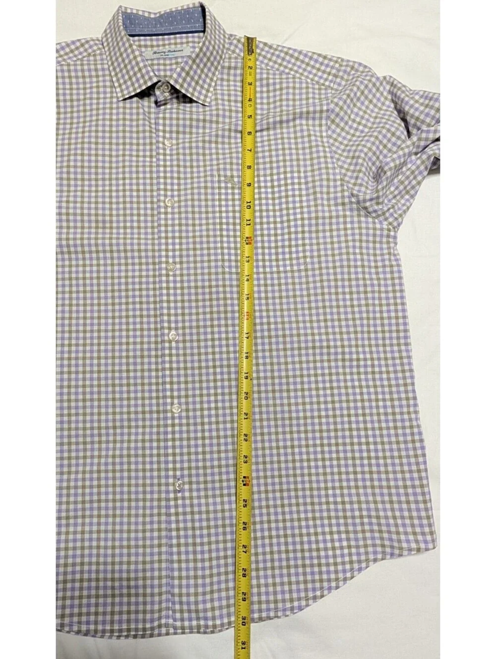 Tommy Bahama IslandZone Mens Large L Plaid Check Long Sleeve Shirt